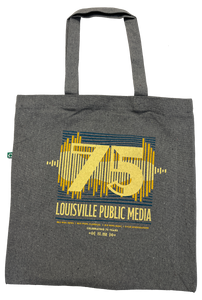 $10/mo. Sustainer Gift - LPM 75th Anniversary Tote Bag