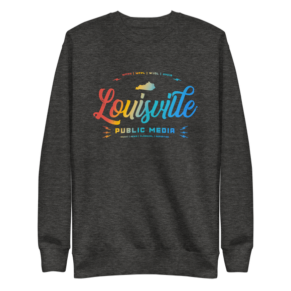 Louisville Public Media Rainbow Crewneck Sweatshirt