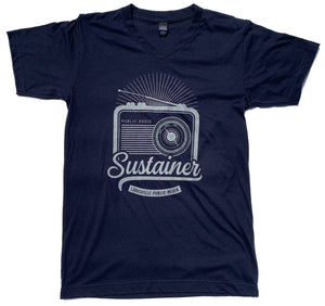 [reduced] $10/mo. Sustainer Shirt - Navy Radio
